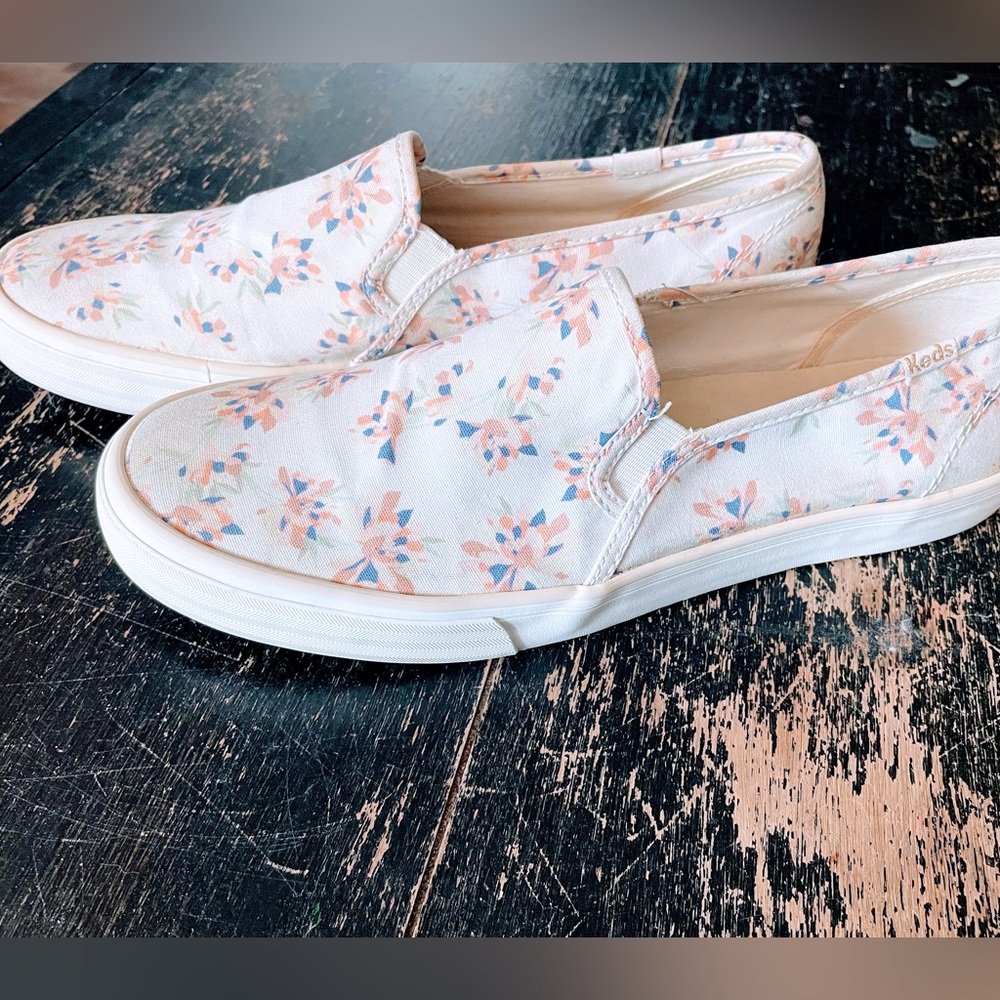 Keds Double Decker Floral Loafers Ladies Size 11